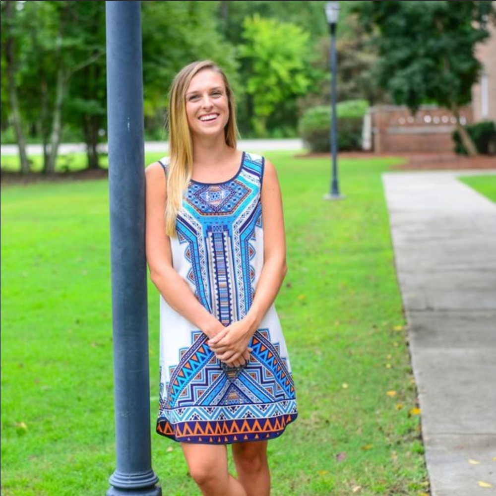 Aztec print dress